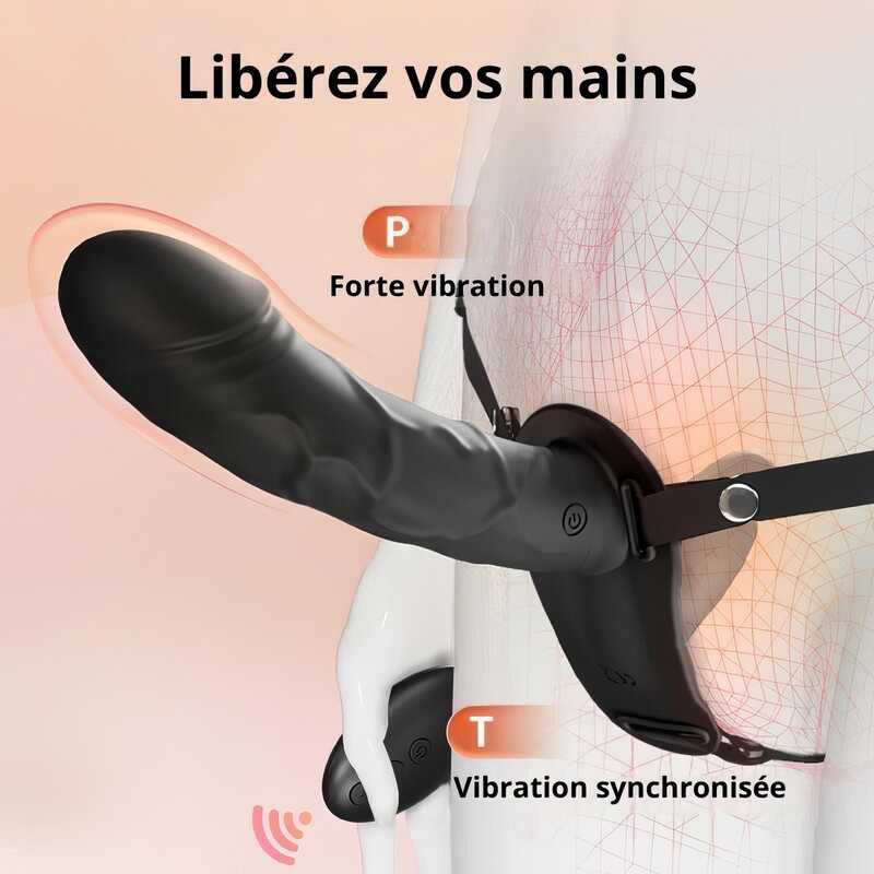Doppelter Realistischer Vibrierender Umschnalldildo - Image 4