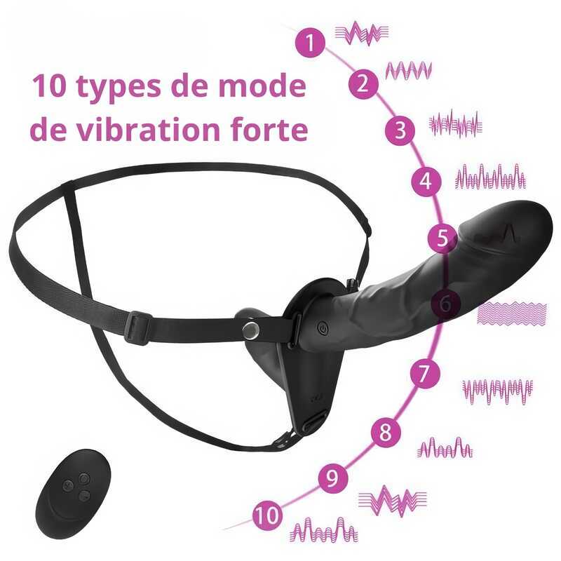 Doppelter Realistischer Vibrierender Umschnalldildo - Image 6