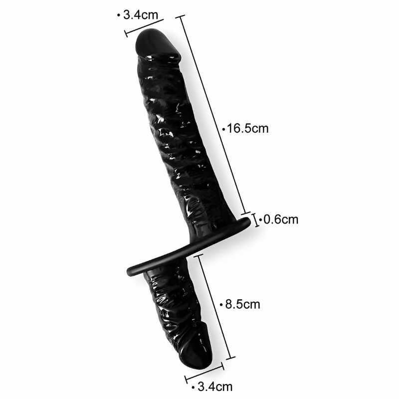 Doppelter Vibrierender Umschnalldildo Schwarz - Image 6