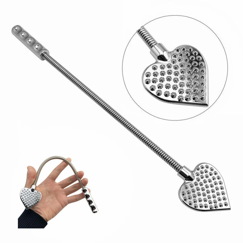 Herzförmiger Edelstahl Spiked Peitsche