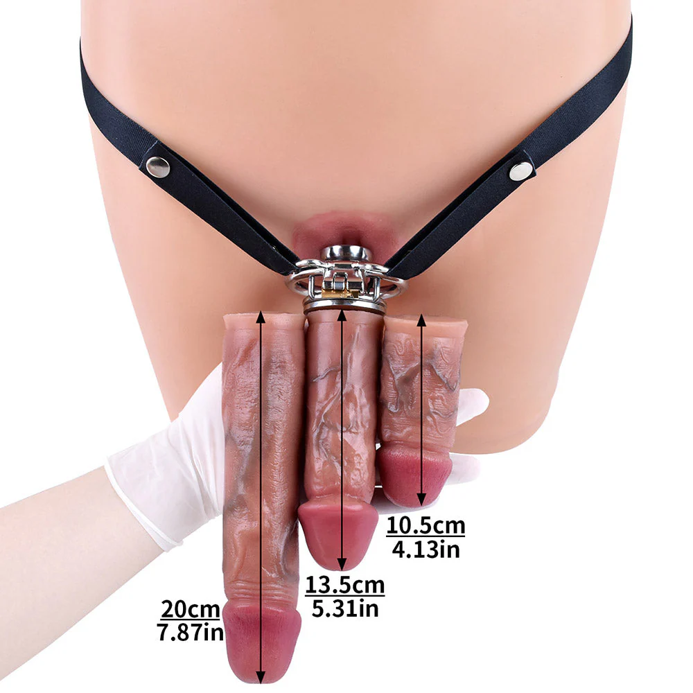 Großer Dildo mit umgekehrtem Keuschheitskäfig - Image 6
