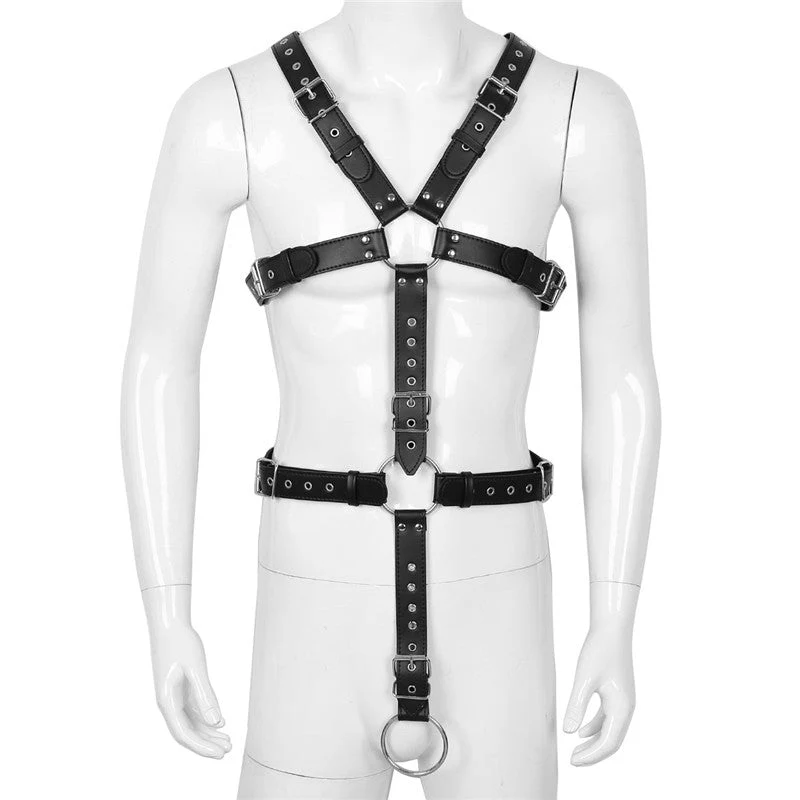 Leder bondage harness Für Herren