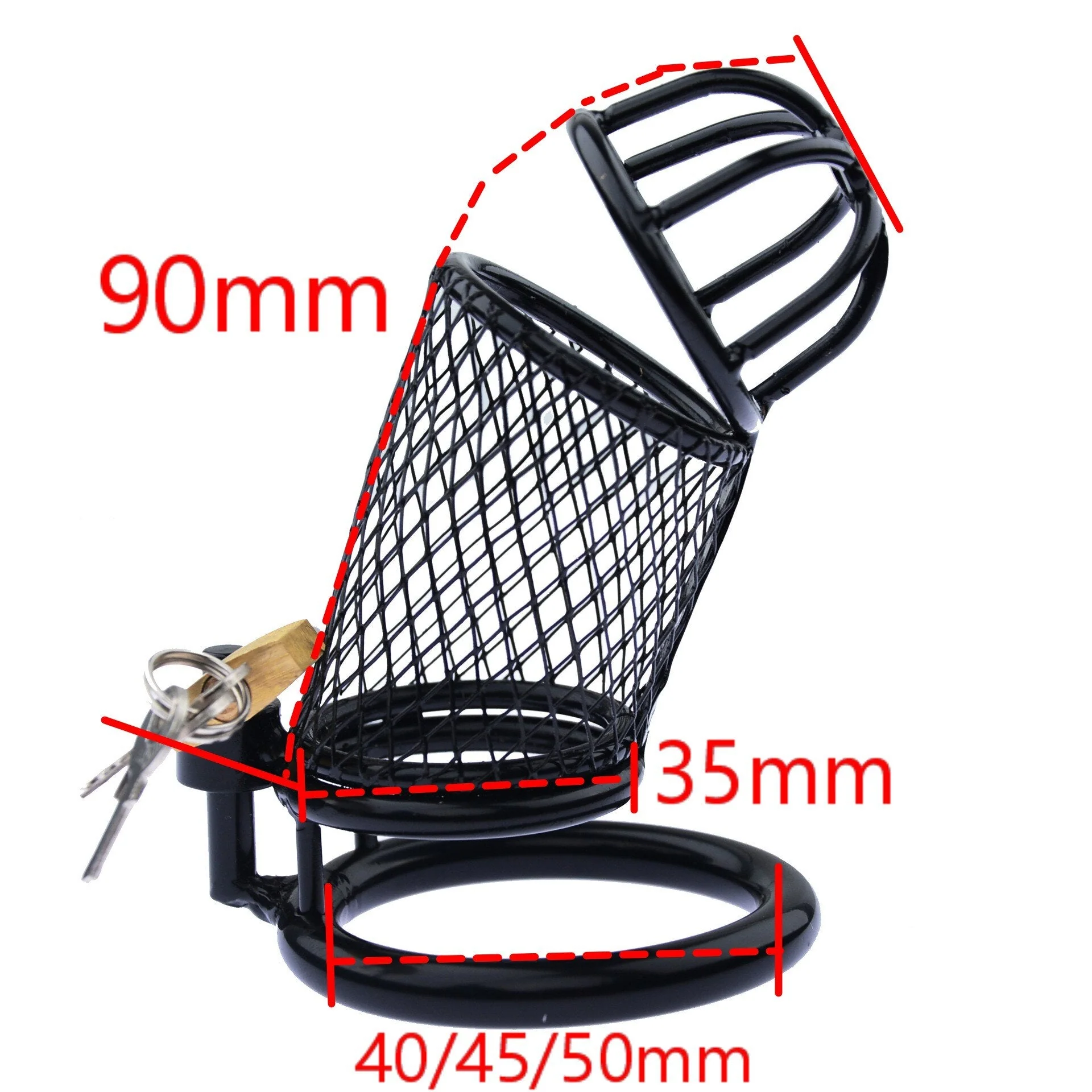 Keuschheitskäfig Für Männer Metall Netz - Image 2