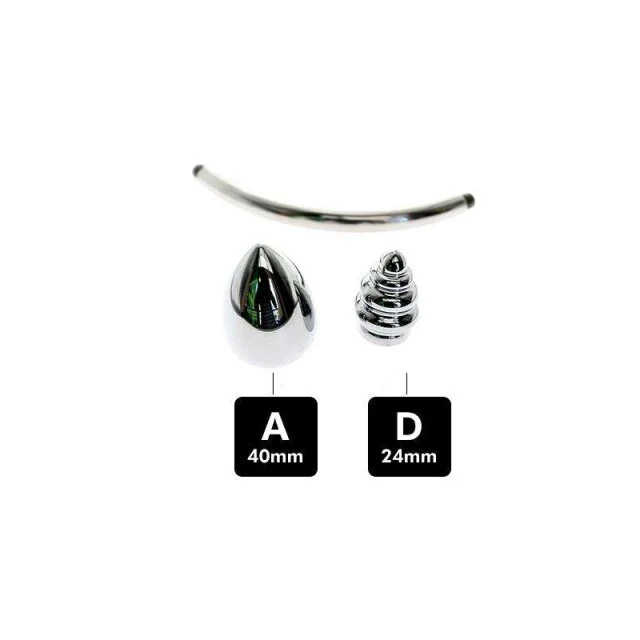 Metall-Analplug mit Doppelkopf - Keuschheitszubehör - Image 6