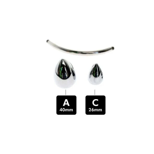 Metall-Analplug mit Doppelkopf - Keuschheitszubehör - Image 7