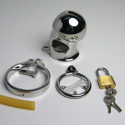 Keuschheitskäfig Aus Metall Für Männer Das Loch - Image 4