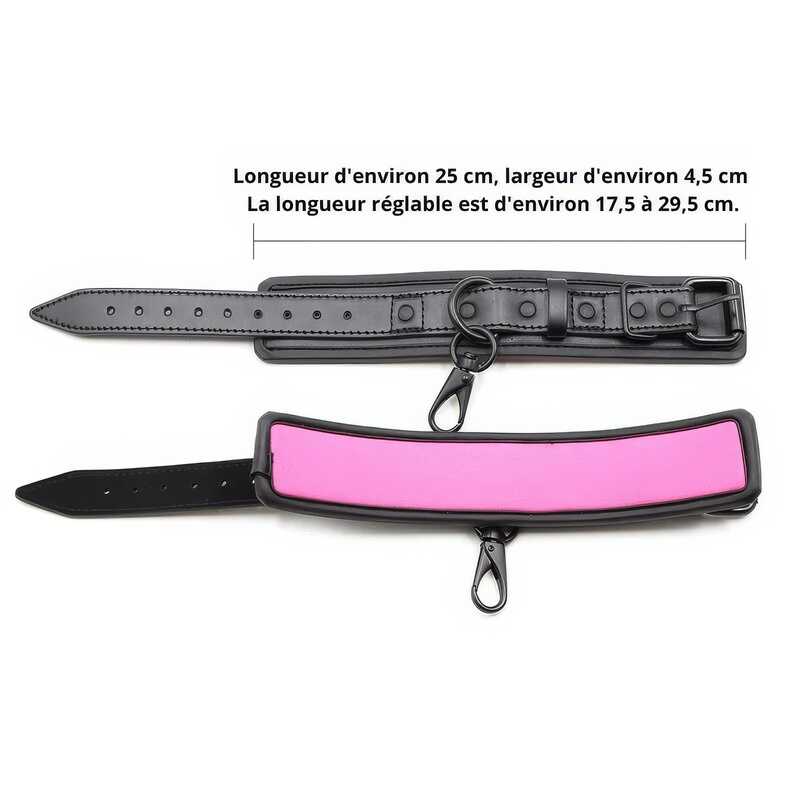 Schwarze Und Rosa Bdsmhandschellen - Image 7