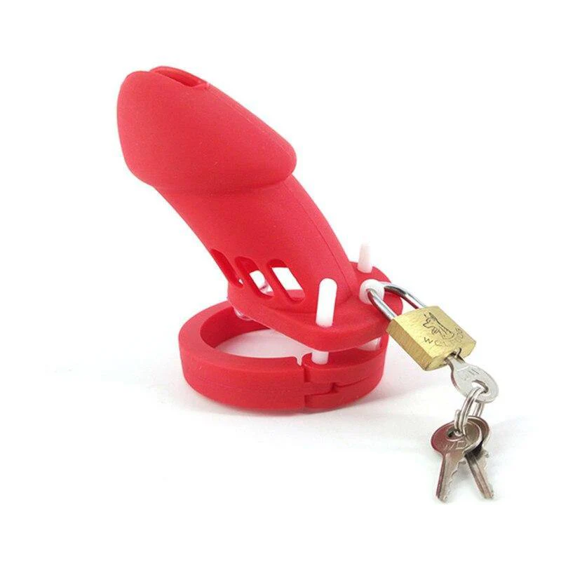 Silikon Keuschheitskäfig Mann - GB6000S Red - Image 3
