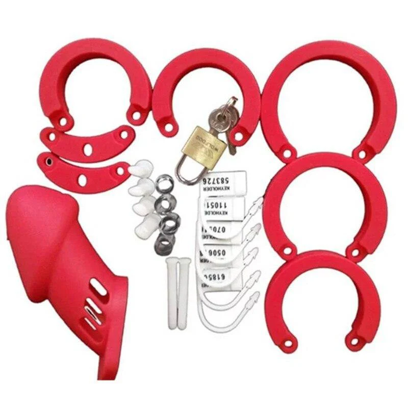 Silikon Keuschheitskäfig Mann - GB6000S Red - Image 7