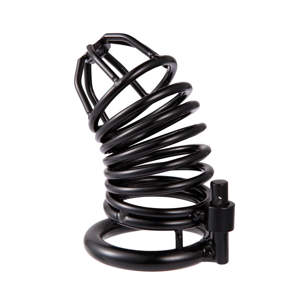 Stahl-Peniskäfig 7 Ringe - Folter 200 Schwarz - Image 5
